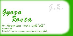 gyozo rosta business card